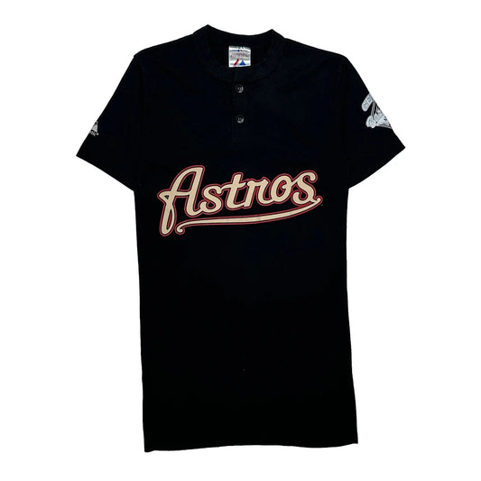 Vintage Astros Majestic Mlb T-Shirt - Small Black Cotton