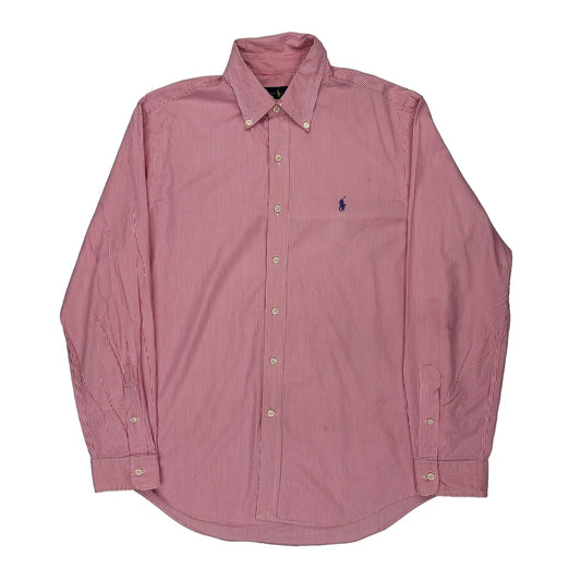 Ralph Lauren Striped Shirt - Large Pink Cotton