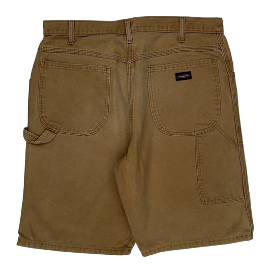 Dickies Carpenter Shorts - 34W 11L Brown Cotton
