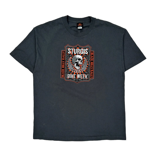 Hot Leathers Graphic T-Shirt - XL Grey Cotton