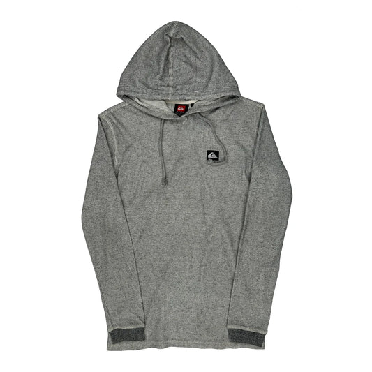 Vintage Quiksilver Hoodie - Small Grey Cotton