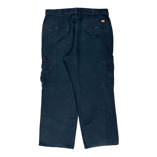 Dickies Cargo Trousers - 36W 30L Black Cotton