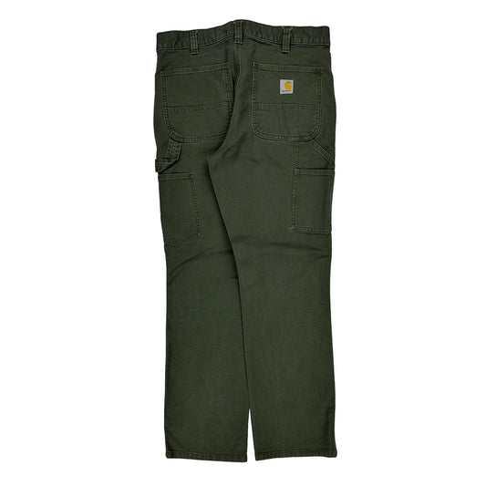 Carhartt Carpenter Trousers - 33W 31L Green Cotton