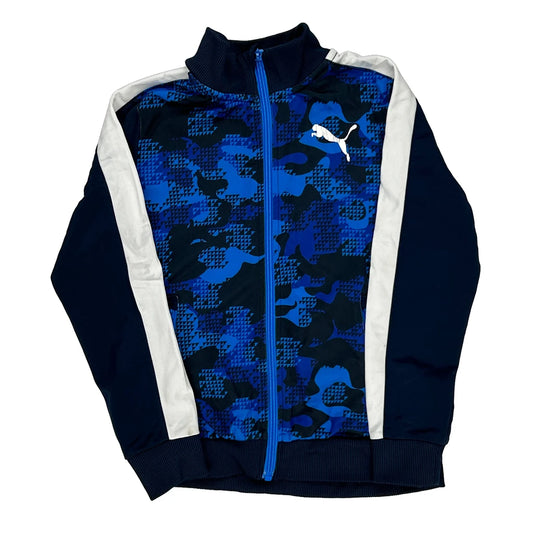 Age 6 Puma Camo Track Jacket - Small Navy Polyester