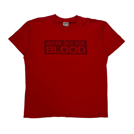 We'Re Out For Blood Oneita T-Shirt - XL Red Cotton Blend