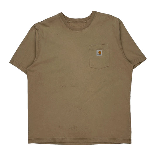 Carhartt T-Shirt - XL Beige Cotton