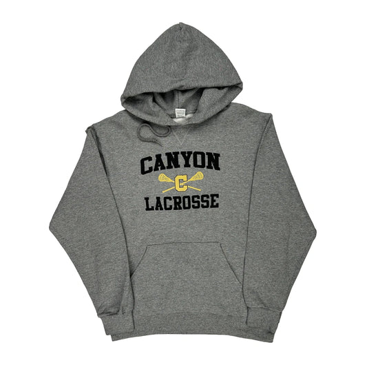 Canyon Lacrosse Russell Athletic College Hoodie - Large Grey Cotton Blend