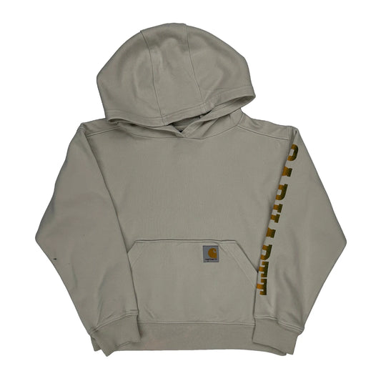 Age 8-10 Carhartt Hoodie - Small Beige Cotton Blend