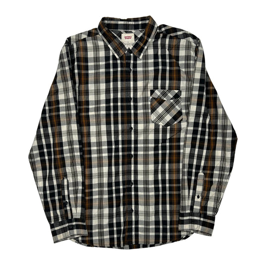 Levis Checked Shirt - XL Brown Cotton