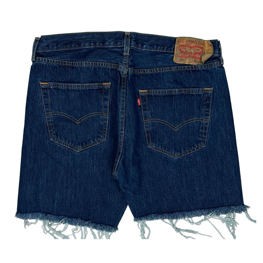 Vintage Levis Cut Off Denim Shorts - 36W 9L Blue Denim
