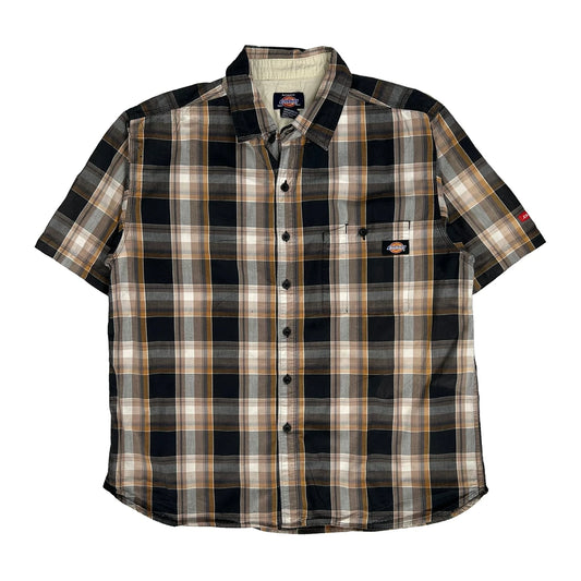 Vintage Dickies Checked Short Sleeve Shirt - XL Multicoloured Cotton