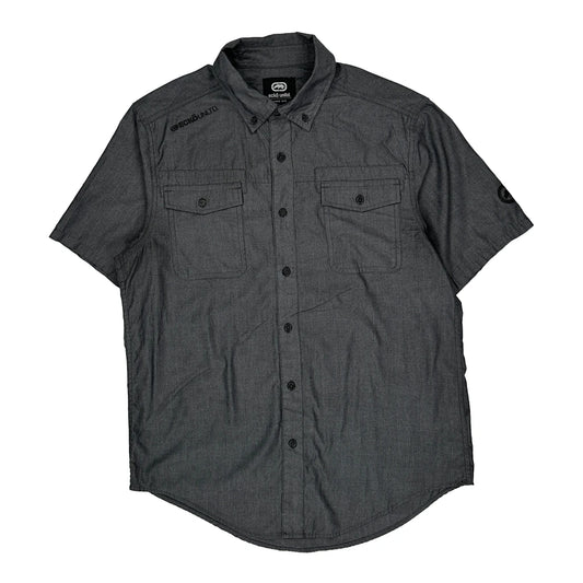 Ecko Unltd Short Sleeve Shirt - Medium Grey Cotton