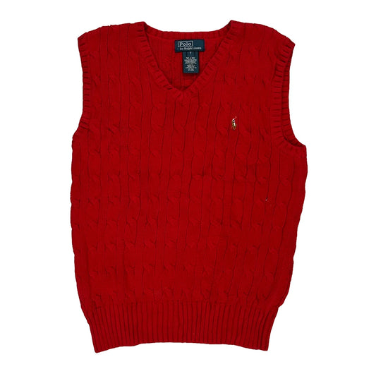 Age 6 Polo By Ralph Lauren Sweater Vest - Small Red Cotton