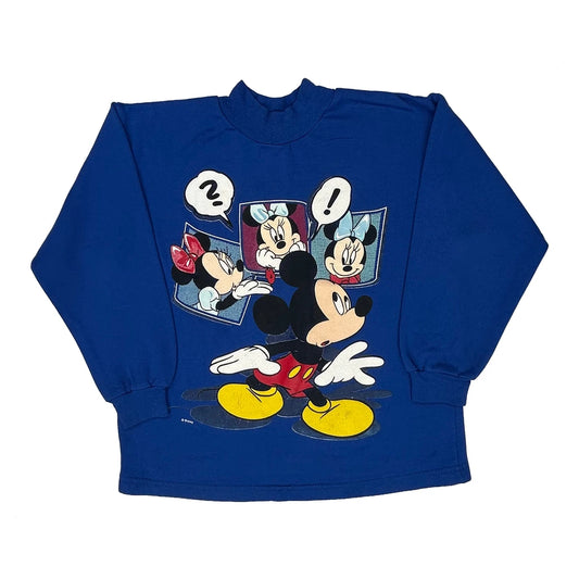 Kids Mickey Unlimited Cartoon Sweatshirt - Medium Blue Cotton Blend