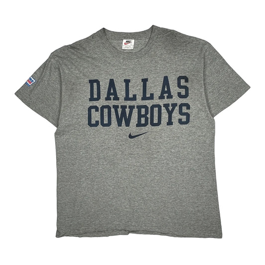 Dallas Cowboys Nike Graphic T-Shirt - Large Grey Cotton