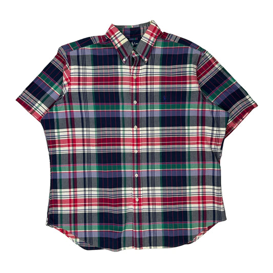 Ralph Lauren Checked Short Sleeve Shirt - XL Multicoloured Cotton