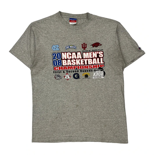 Ncaa Men'S Basketball Championship Champion Graphic T-Shirt - Large Grey Cotton