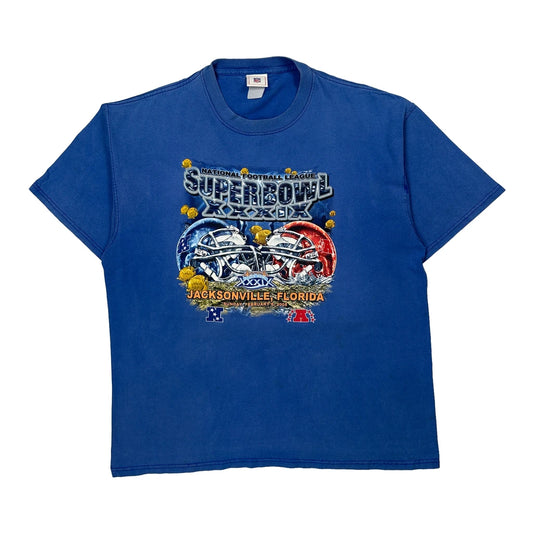 Super Bowl Xxxix Nfl T-Shirt - XL Blue Cotton