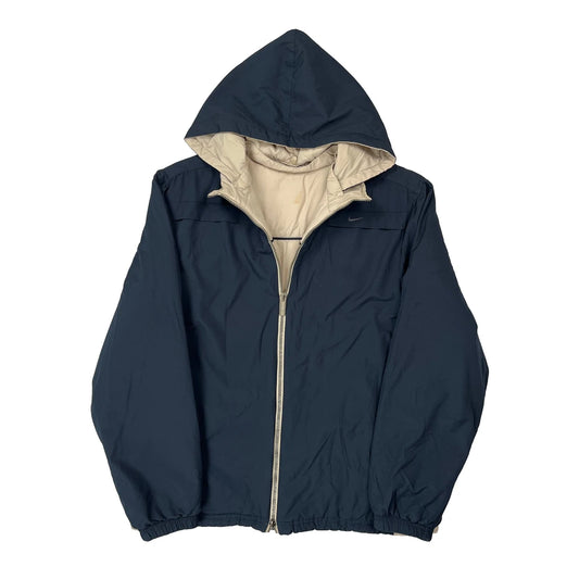 Vintage Nike Reversible Windbreaker - Large Navy Polyester