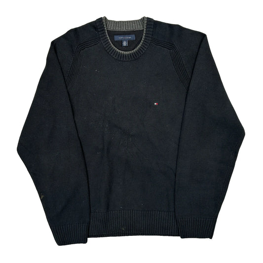Vintage Tommy Hilfiger Jumper - No Size Black Cotton