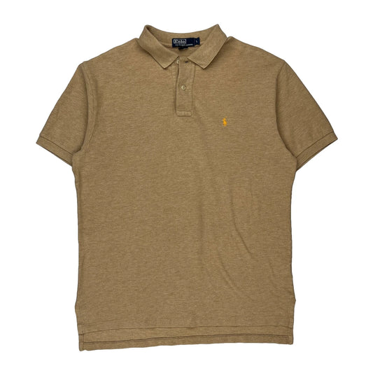 Polo By Ralph Lauren Polo Shirt - Large Beige Cotton