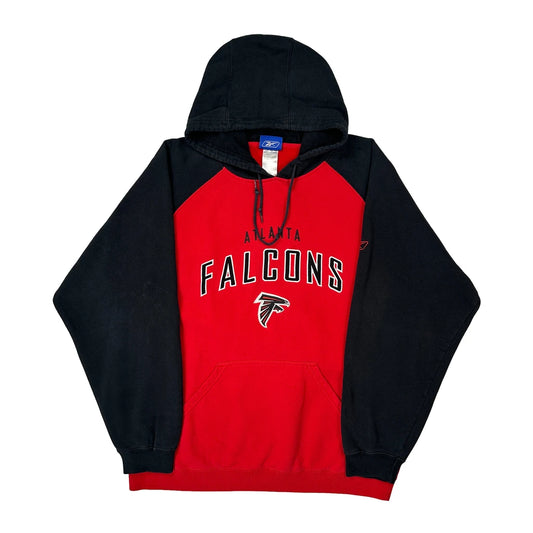 Vintage Atlanta Falcons Reebok Nfl Hoodie - Large Red Cotton