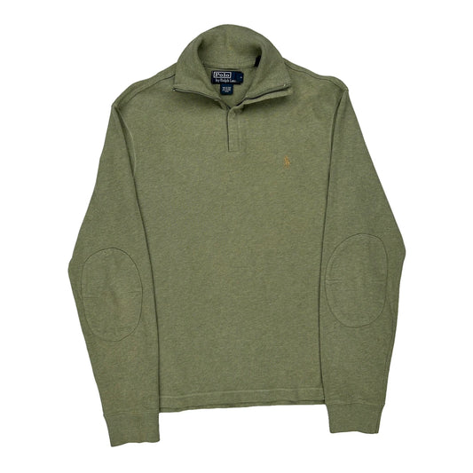 Polo By Ralph Lauren 1/4 Zip - Medium Green Cotton