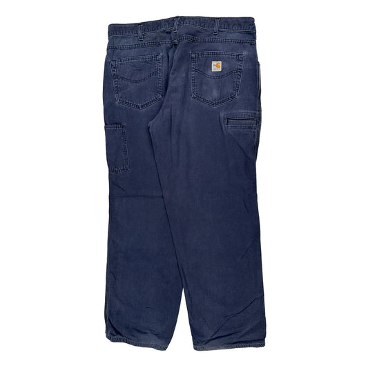 Carhartt Carpenter Trousers - 38W 32L Blue Cotton Blend