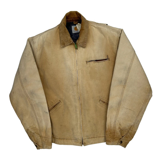 Brn Carhartt Detroit Jacket - Large Beige Cotton