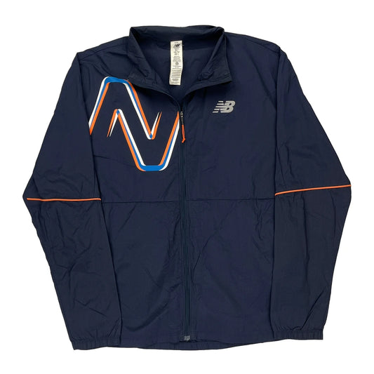 Running New Balance Jacket - Medium Navy Nylon