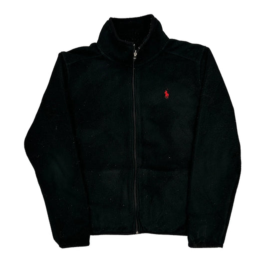 Ralph Lauren Fleece Jacket - Large Black Acrylic