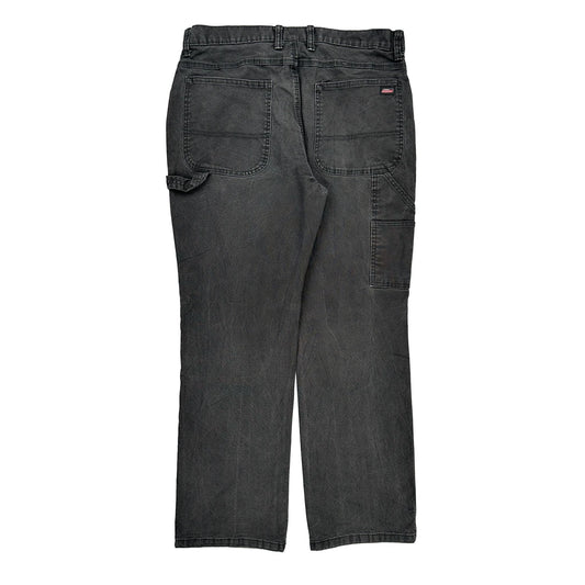 Dickies Carpenter Trousers - 36W 32L Grey Cotton