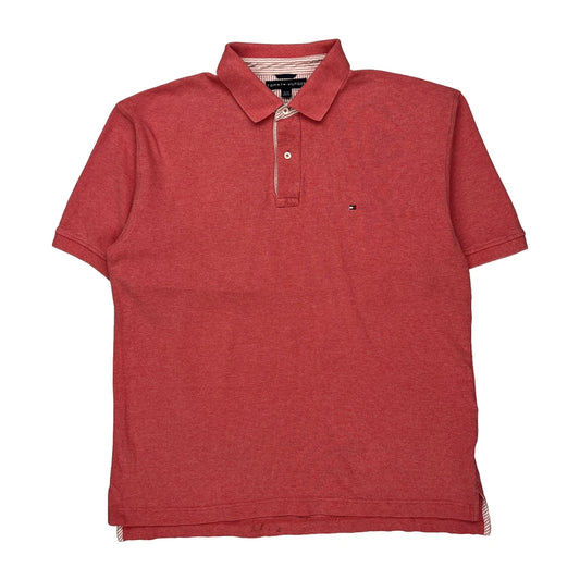 Tommy Hilfiger Polo Shirt - XL Red Cotton