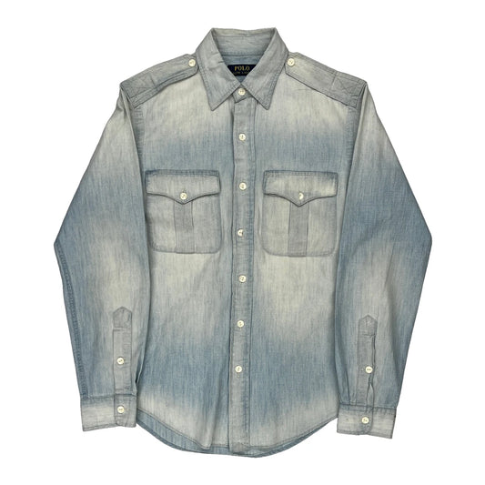 Polo By Ralph Lauren Denim Shirt - Small Light Wash Cotton