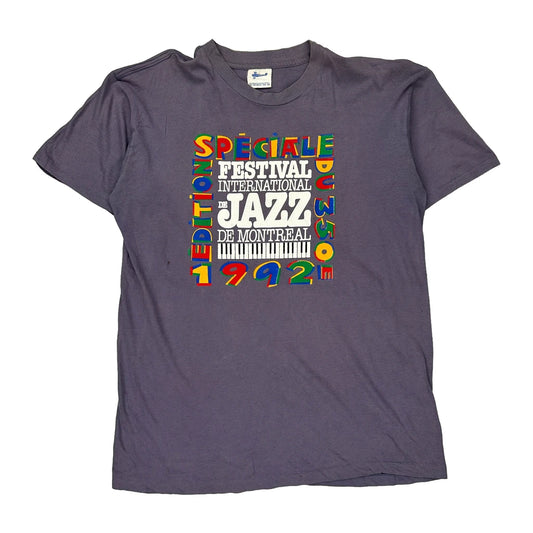 Festival International De Jazz De Montreal Azur Single Stitch T-Shirt - Large Purple Cotton
