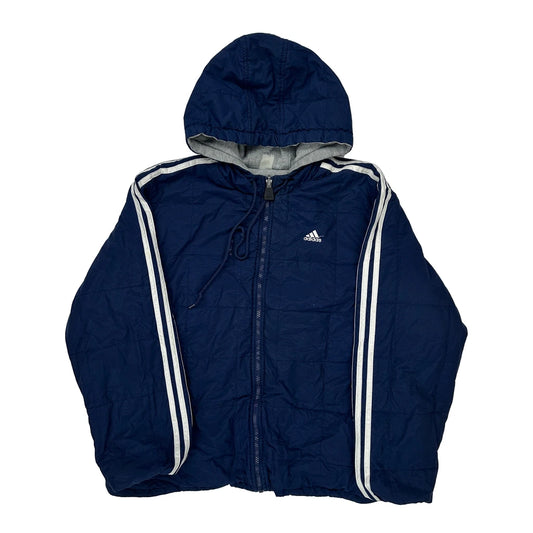 Adidas Track Jacket - Large White Polyester