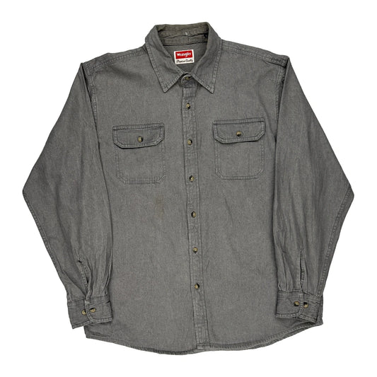 Wrangler Shirt - Large Grey Cotton