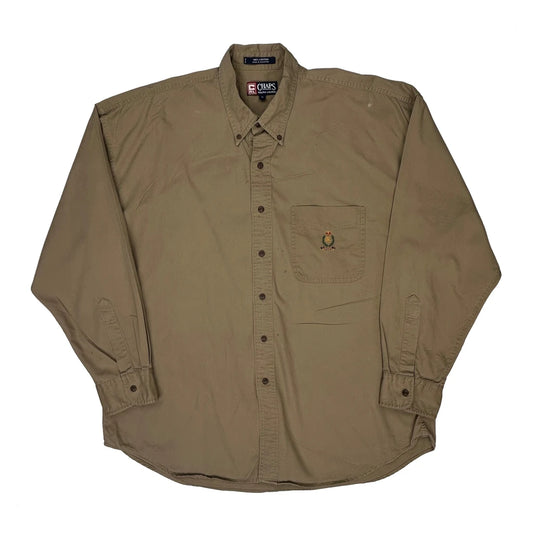 Vintage Chaps Ralph Lauren Shirt - XL Khaki Cotton