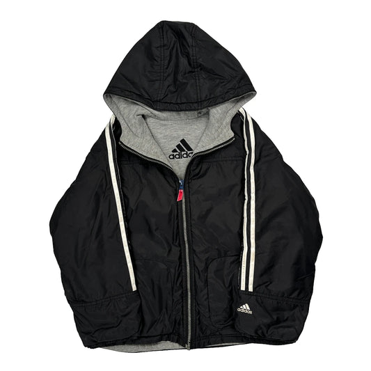 Vintage Adidas Jacket - Medium Black Polyester