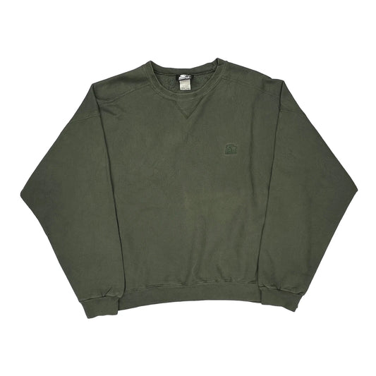Starter Sweatshirt - XL Green Cotton Blend