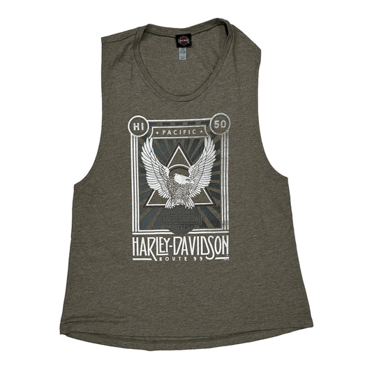 Harley Davidson Graphic Vest - 2XL Grey Polyester Blend