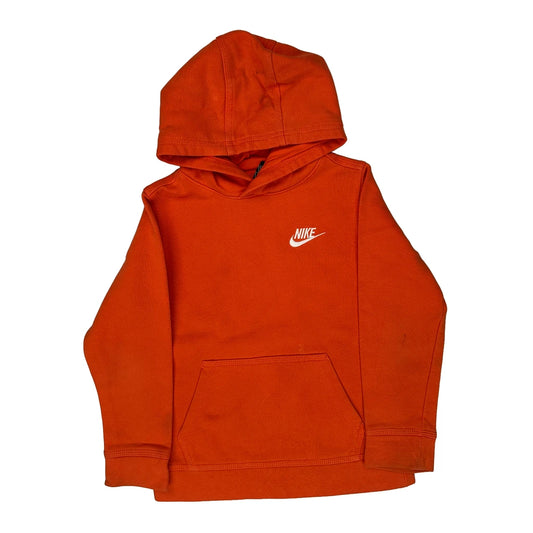 Vintage Age 6-7 Nike Hoodie - Large Orange Cotton