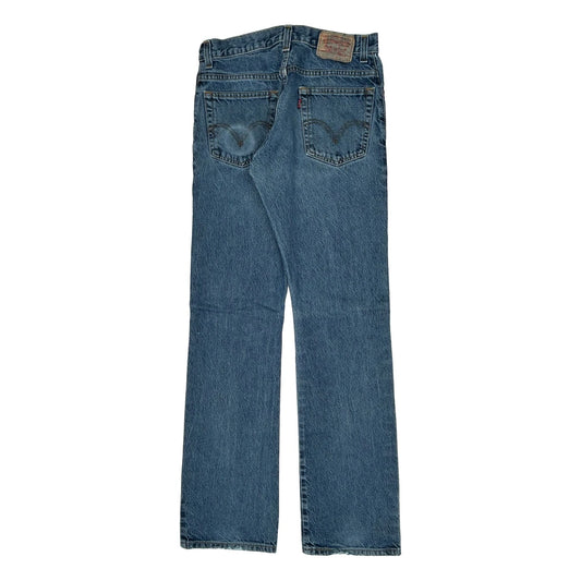 517 Levis Boot Cut Jeans - 32W 36L Blue Cotton