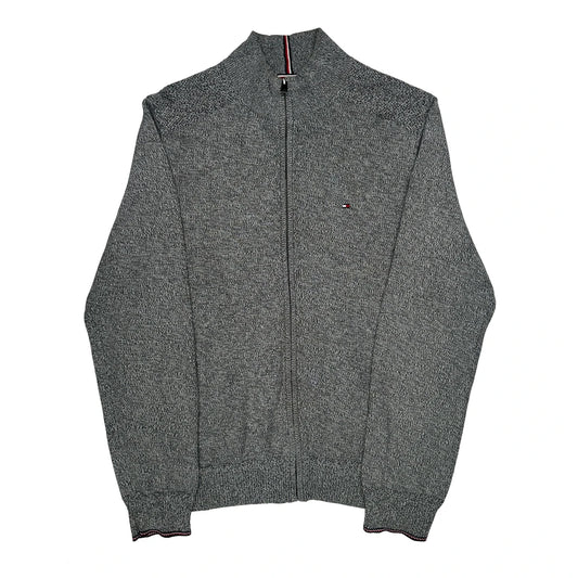 Vintage Tommy Hilfiger Zip Up - XL Grey Cotton