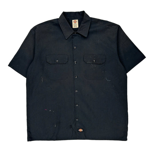 Dickies Short Sleeve Shirt - XL Black Cotton Blend