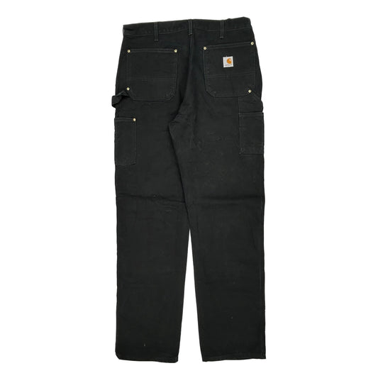 Carhartt Double Knee Carpenter Trousers - 34W 34L Black Cotton