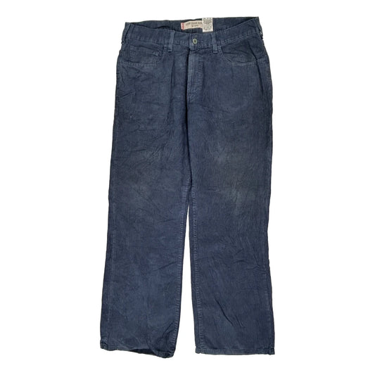 Made In USA Levis 567 Cord Jeans - 34W 32L Blue Cotton Blend
