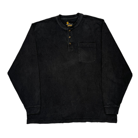 Original Fit Carhartt Long Sleeve T-Shirt - XL Black Cotton
