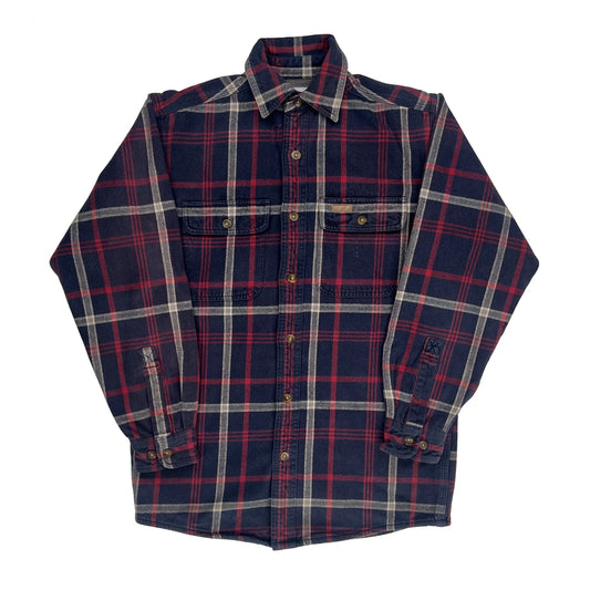Carhartt Checked Flannel Shirt - Small Blue Cotton