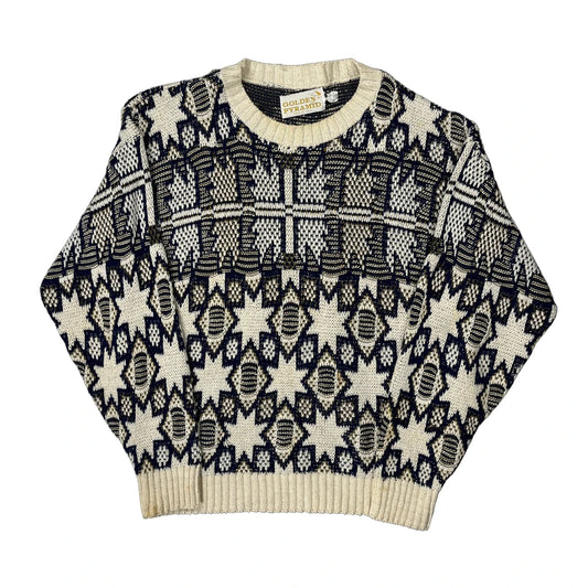 Vintage Unbranded Jumper - Large Cream Wool